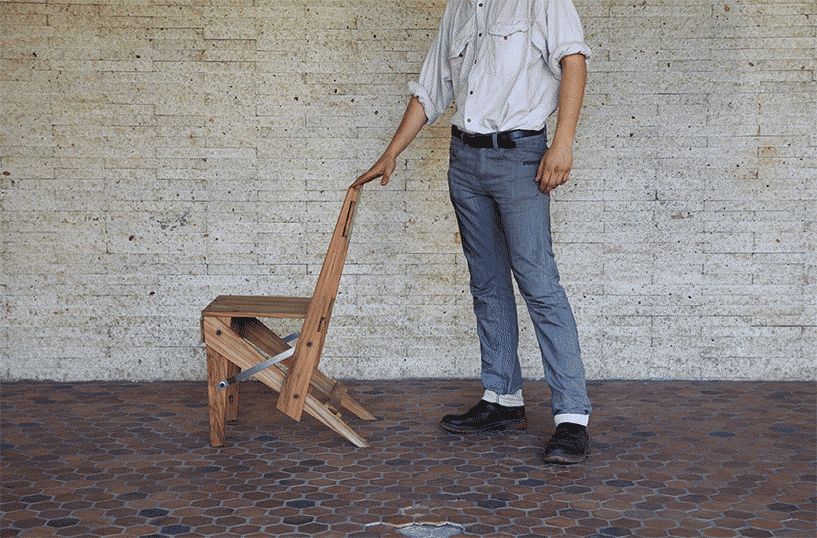 folding chair during an exchange in Thailand