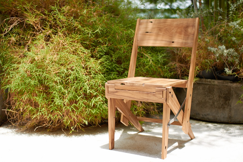 folding chair during an exchange in Thailand