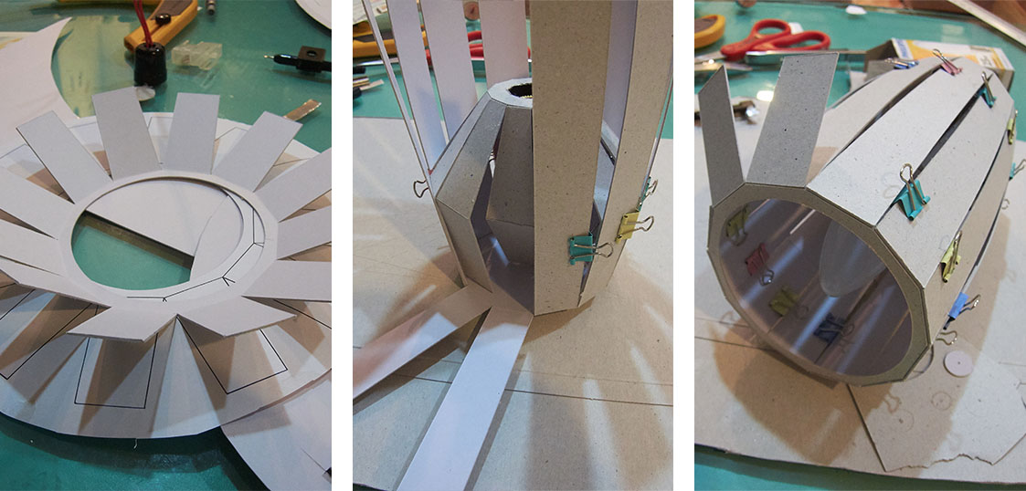 lamp inspired by a fish trap