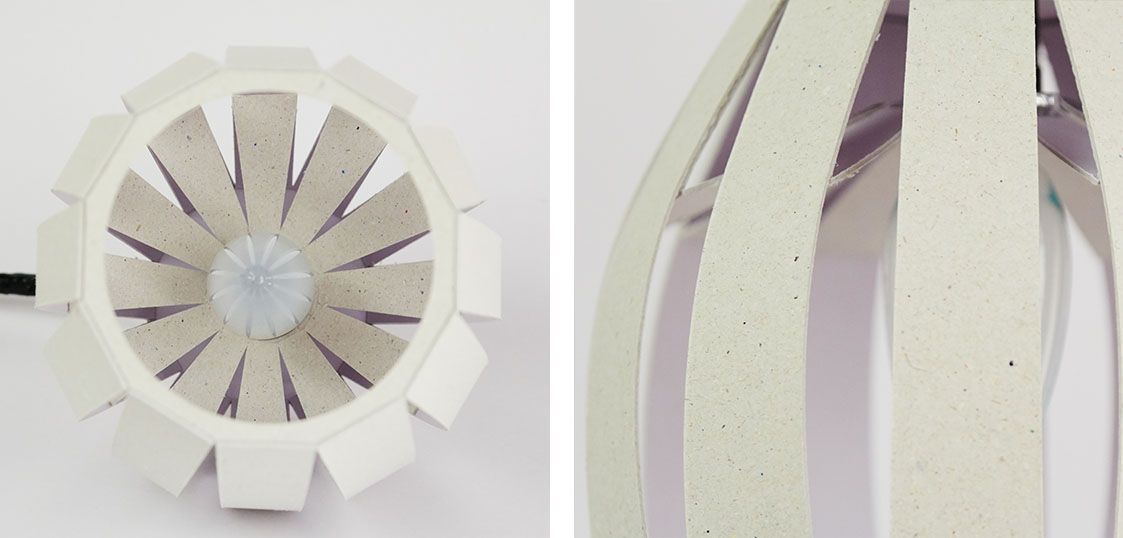 lamp inspired by a fish trap