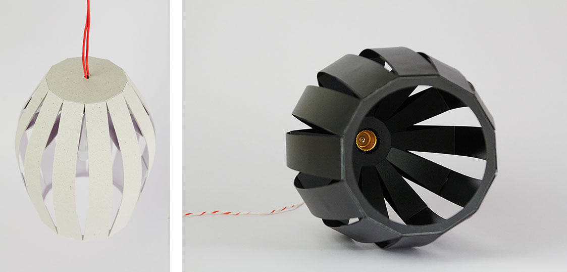 lamp inspired by a fish trap