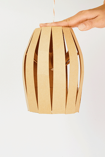 lamp inspired by a fish trap