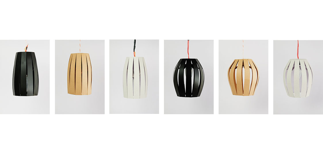 lamp inspired by a fish trap